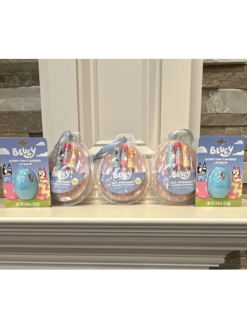 Bluey Assorted Flavors Lip Gloss & Lip Balm Sets Mixed Berry, Mango, Mint